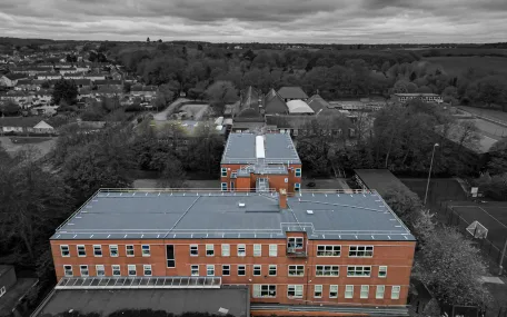 Flat Roof Aerial View
