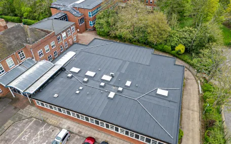 Flat Roof Aerial View