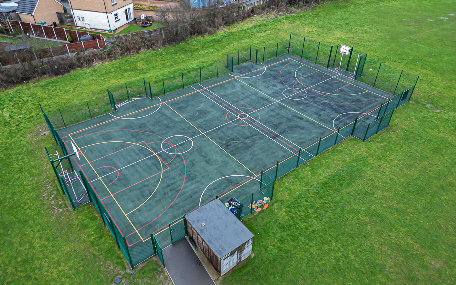 Refurbished MUGA - Arial View