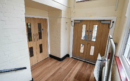 Replaced Doors - Hall Entrance