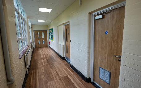 Fire Door Replacement - Ground Floor Corridor View